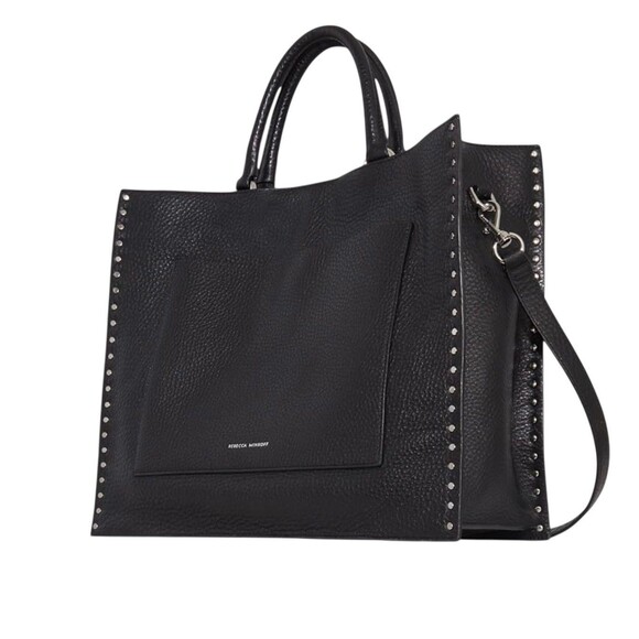 Rebecca Minkoff Women's Darren Tote Bag Black Turn Lock Closure NWT - Picture 2 of 12